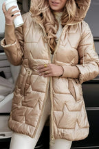 Auve™ | Elegant winter coat with hood and padding